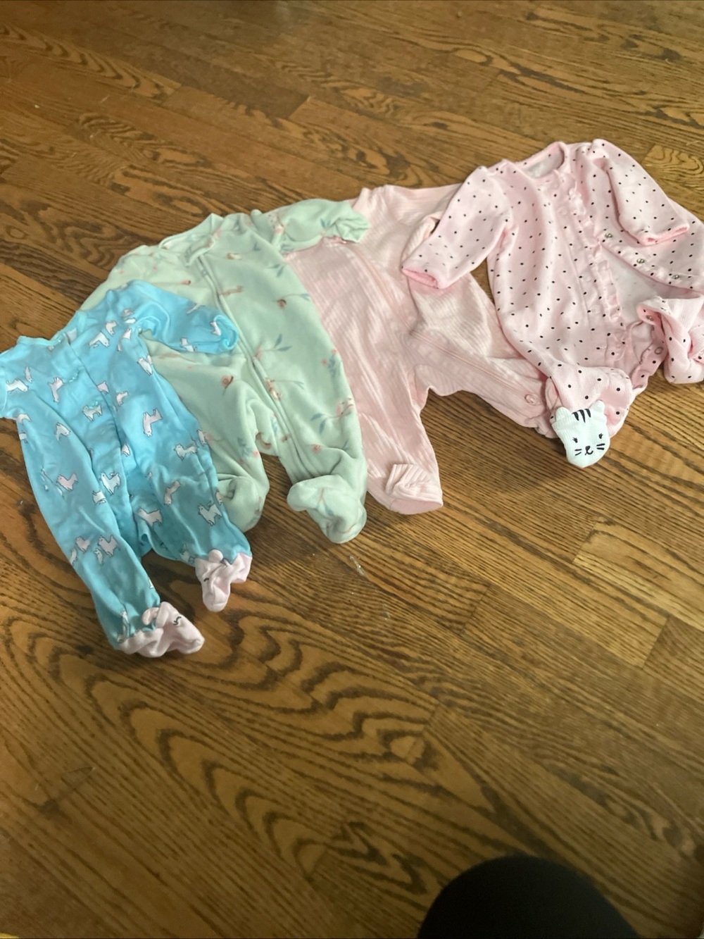 Carters 3 Month Baby Girl Sleeper Pajamas Lot Cotton Fleece